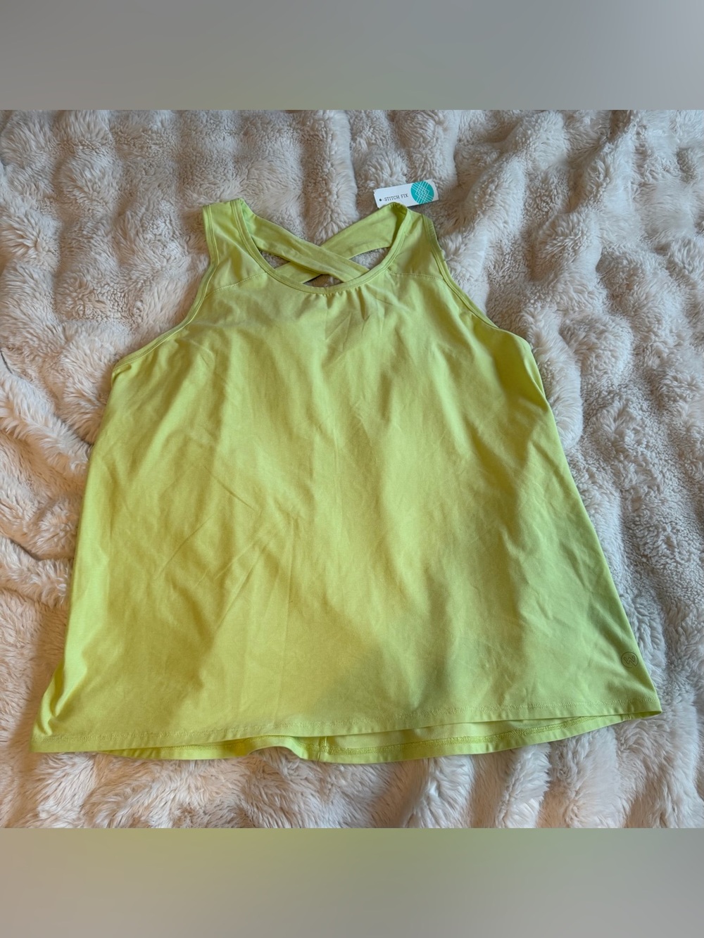 NWT We Wander WeFlex Egypt Crossover Cutout Tank 2X Light Green Stitch Fix